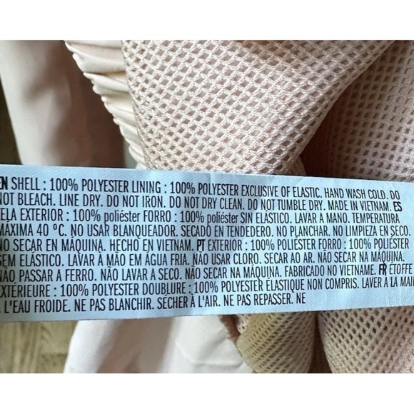 Forever 21 Active Jacket Blush Pink Hooded Zip Front Windbreaker Women's Large - Picture 8 of 8